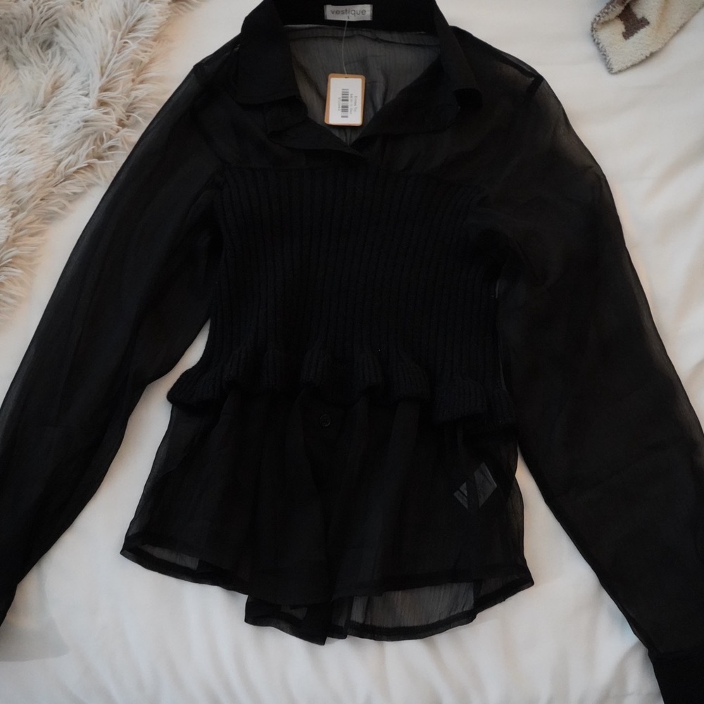 Knit and Sheer Top